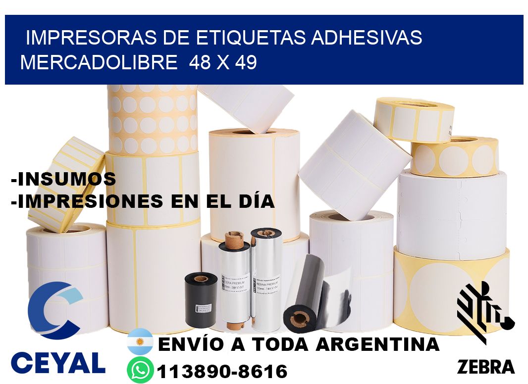 impresoras de etiquetas adhesivas mercadolibre  48 x 49