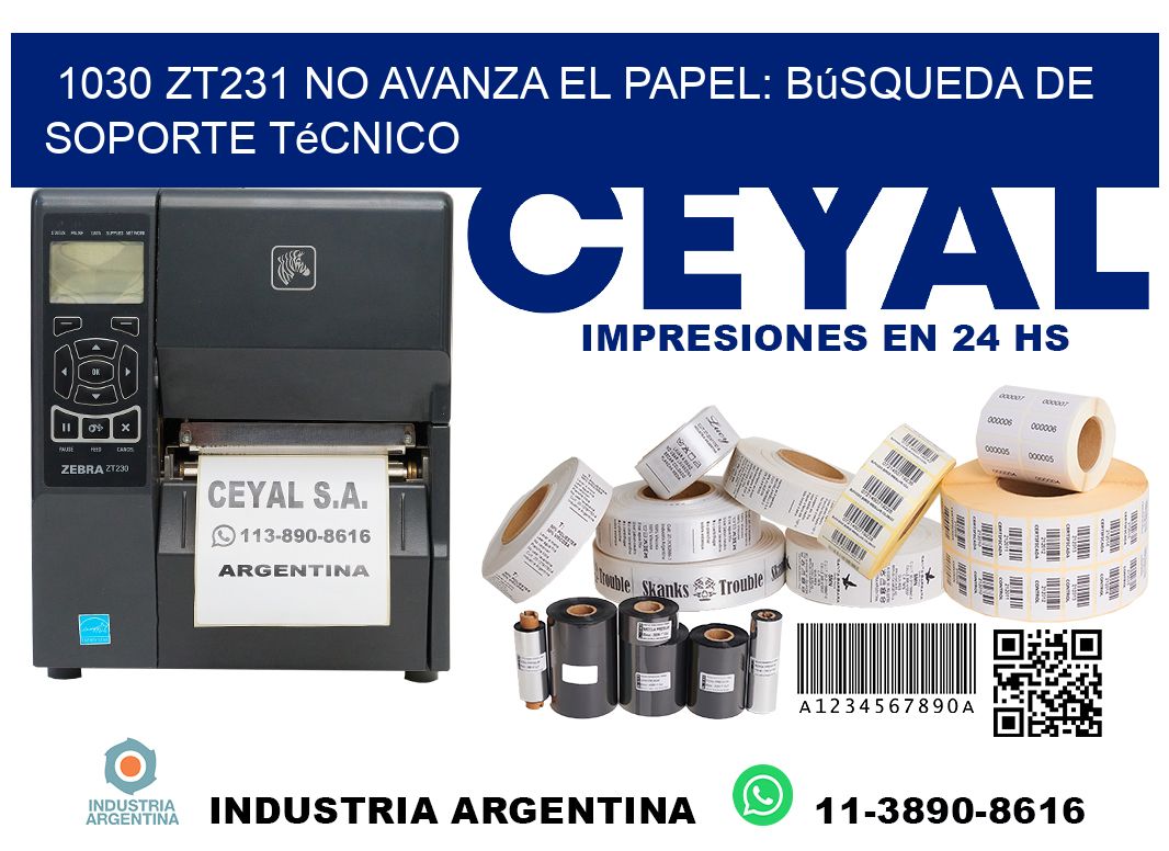 1030 zt231 no avanza el papel: búsqueda de soporte técnico
