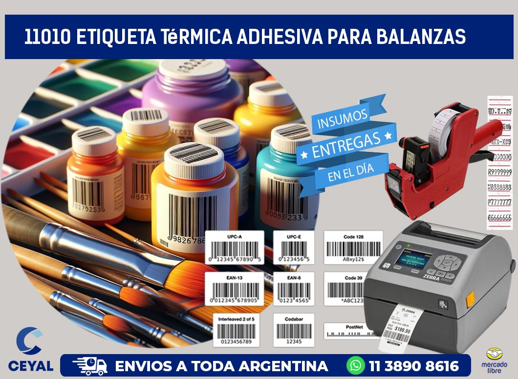 11010 Etiqueta térmica adhesiva para balanzas