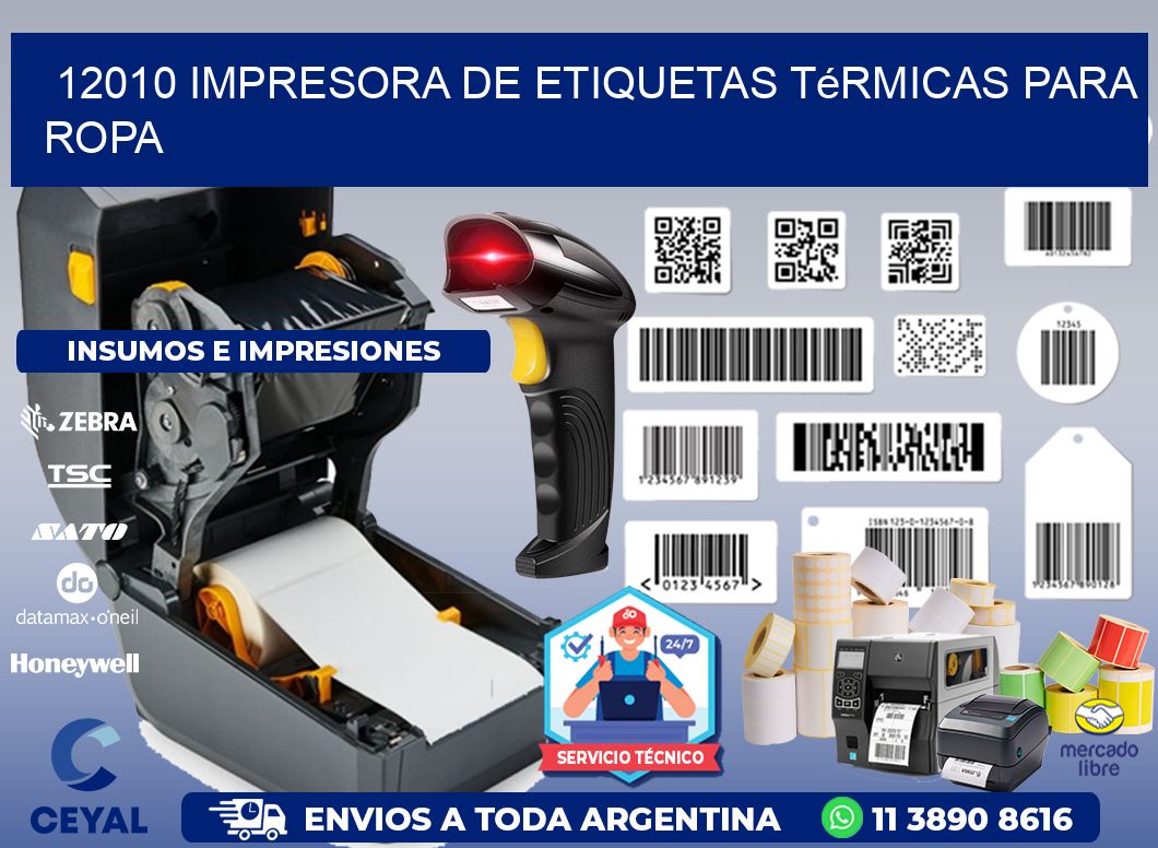 12010 impresora de etiquetas térmicas para ropa