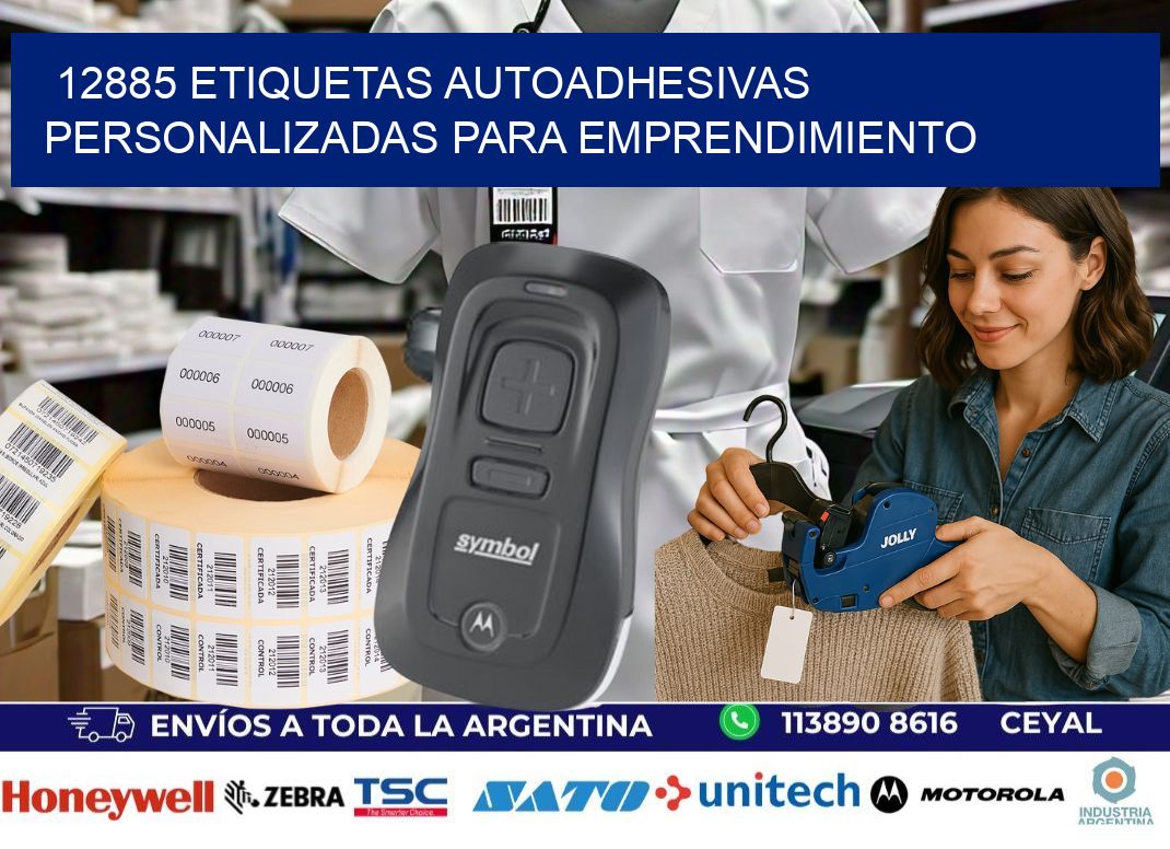 12885 etiquetas autoadhesivas personalizadas para emprendimiento