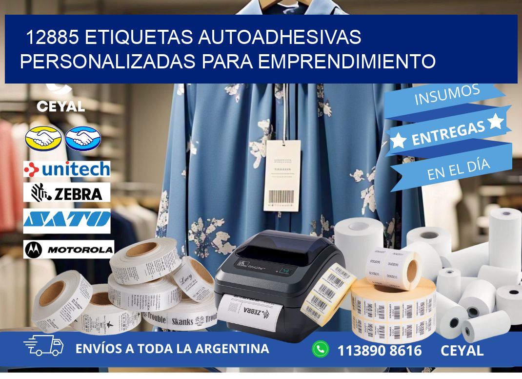 12885 etiquetas autoadhesivas personalizadas para emprendimiento