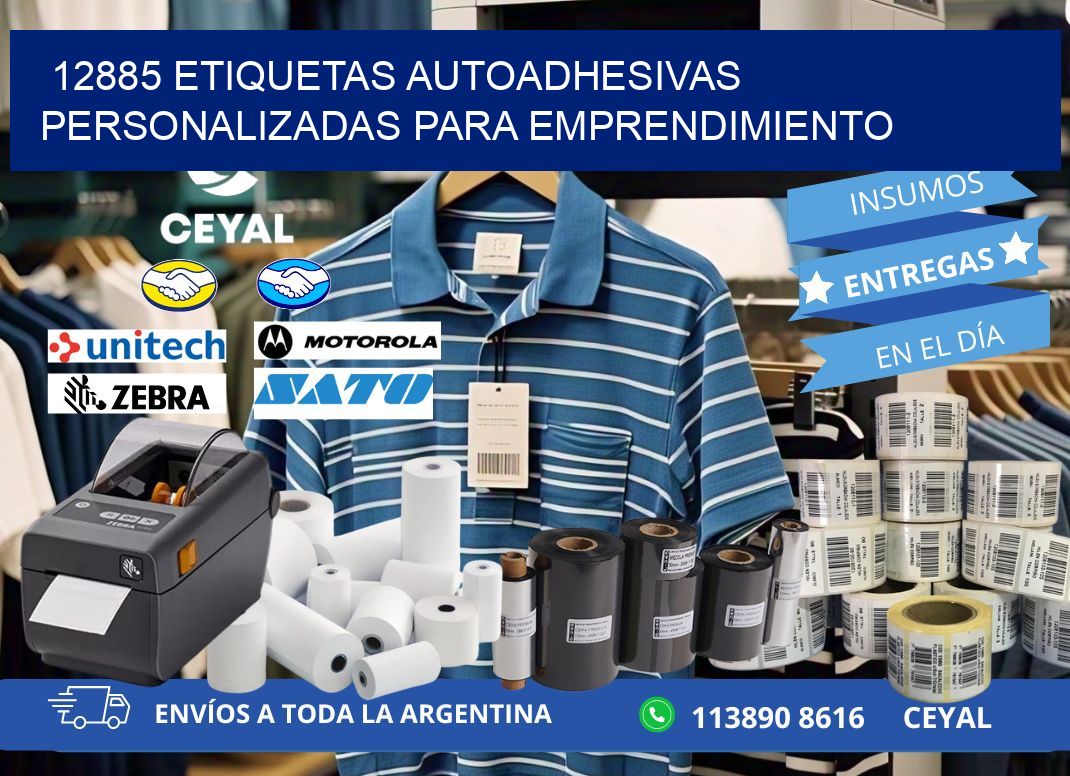 12885 etiquetas autoadhesivas personalizadas para emprendimiento