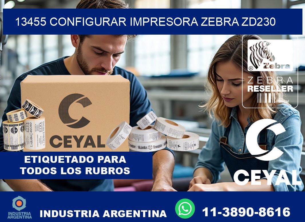 13455 configurar impresora zebra zd230