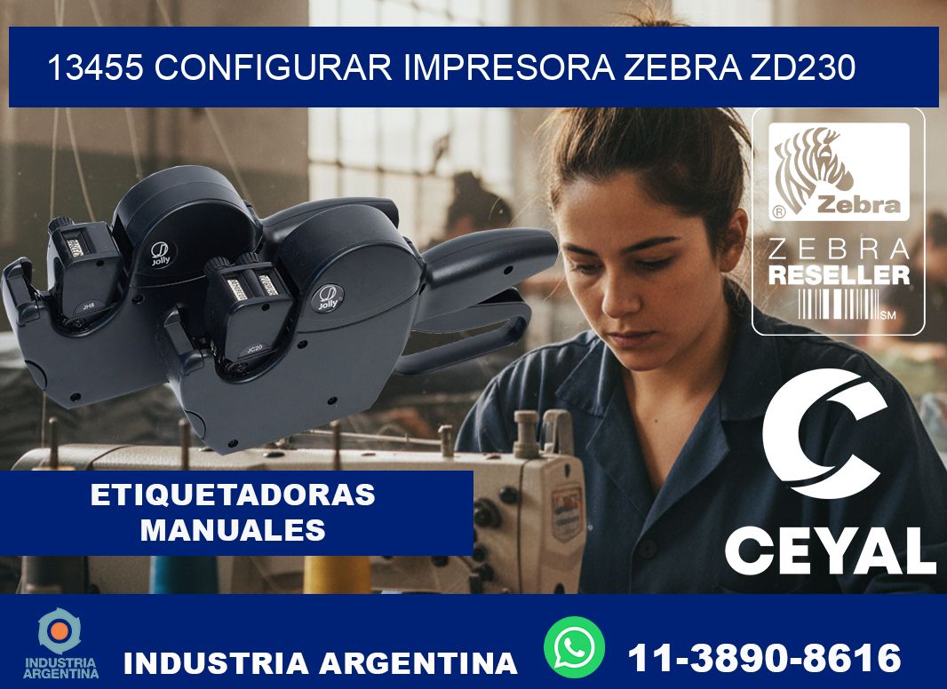 13455 configurar impresora zebra zd230
