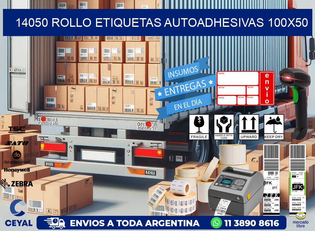 14050 Rollo Etiquetas autoadhesivas 100x50