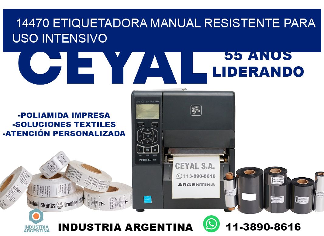 14470 etiquetadora manual resistente para uso intensivo
