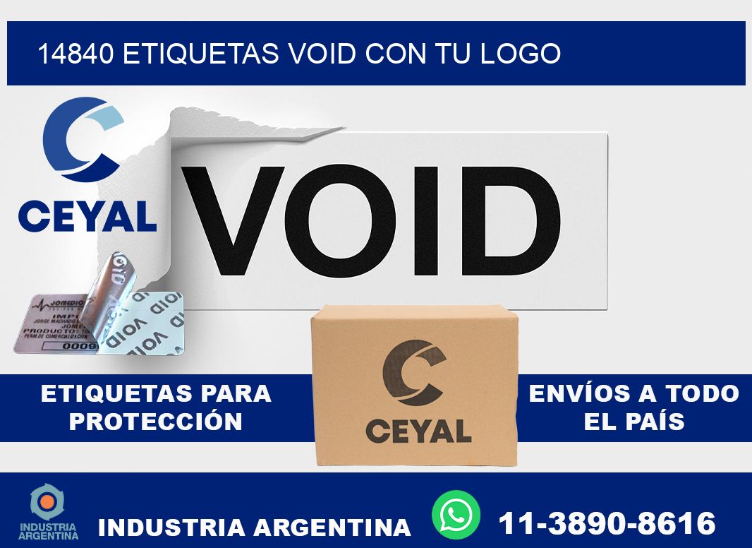 14840 etiquetas void con tu logo