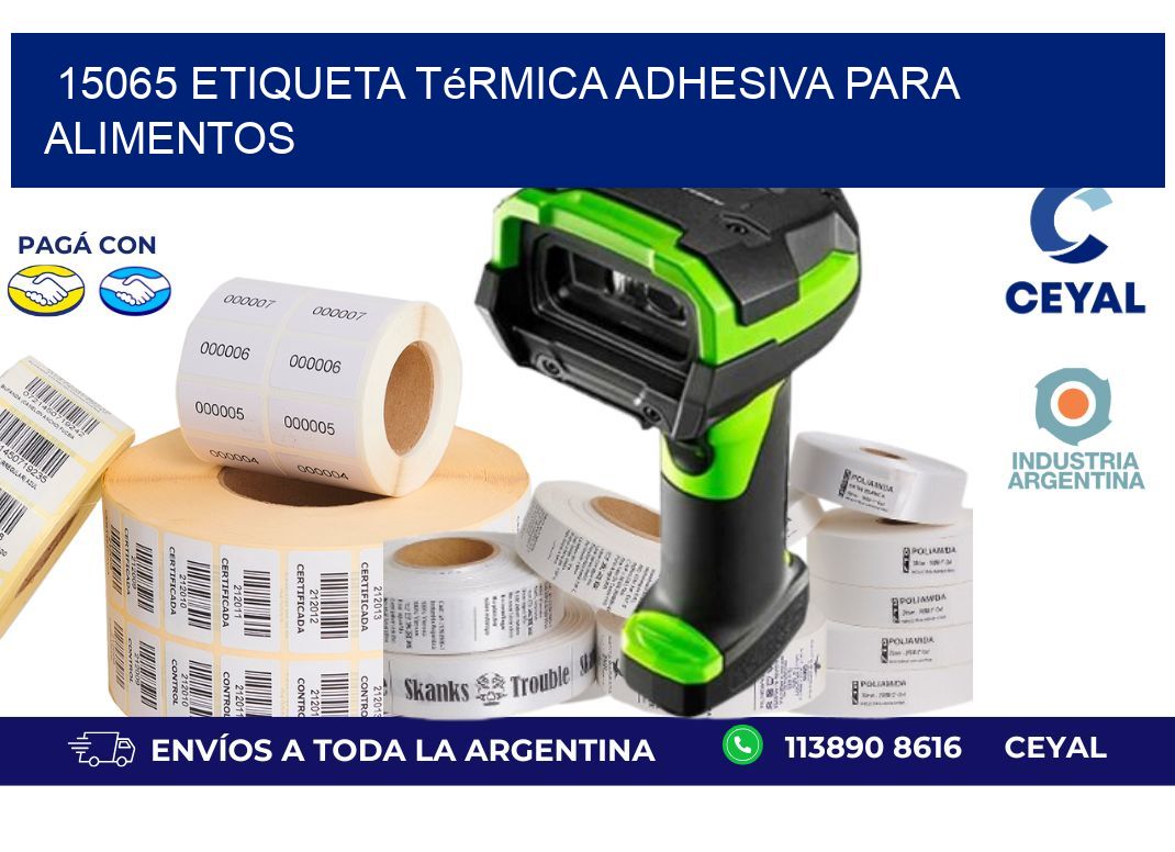 15065 Etiqueta térmica adhesiva para Alimentos