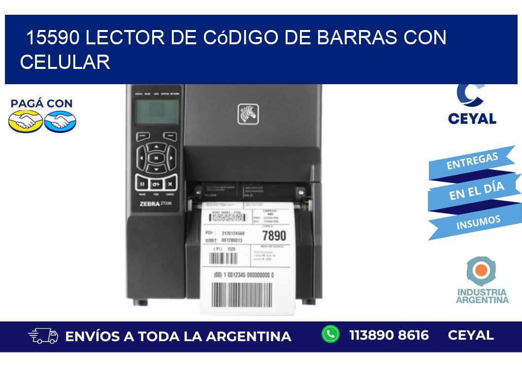 15590 Lector de código de barras con celular