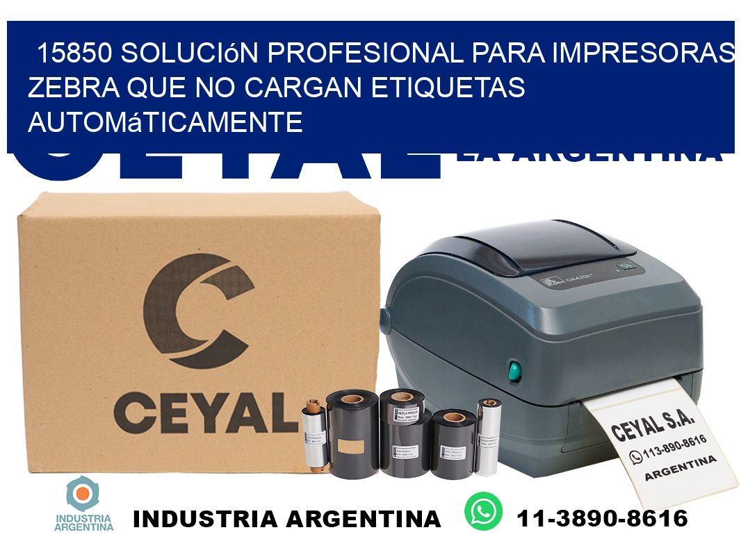 15850 solución profesional para impresoras zebra que no cargan etiquetas automáticamente