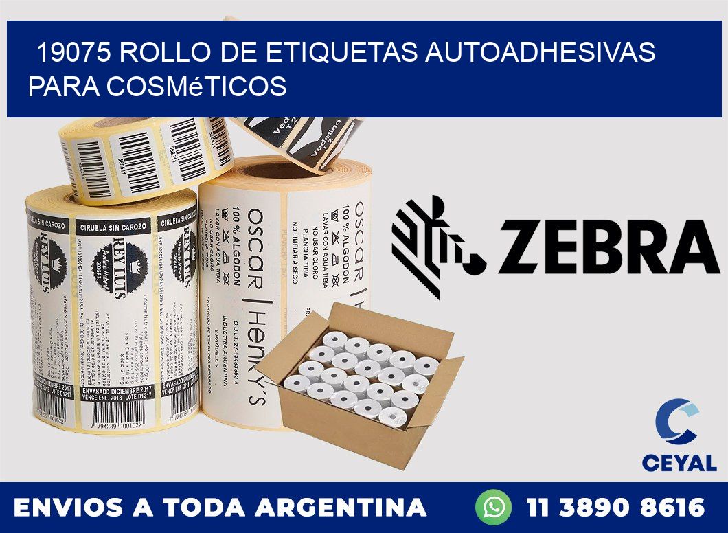 19075 rollo de etiquetas autoadhesivas para cosméticos