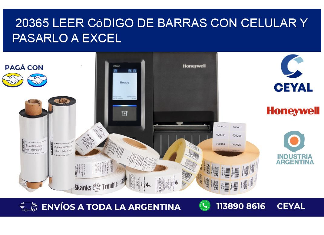 20365 Leer código de barras con celular y pasarlo a Excel