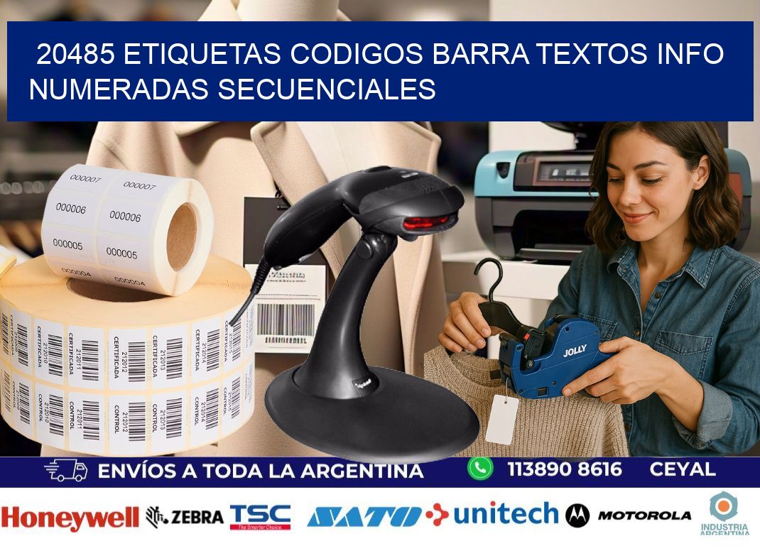 20485 Etiquetas Codigos Barra Textos Info Numeradas Secuenciales