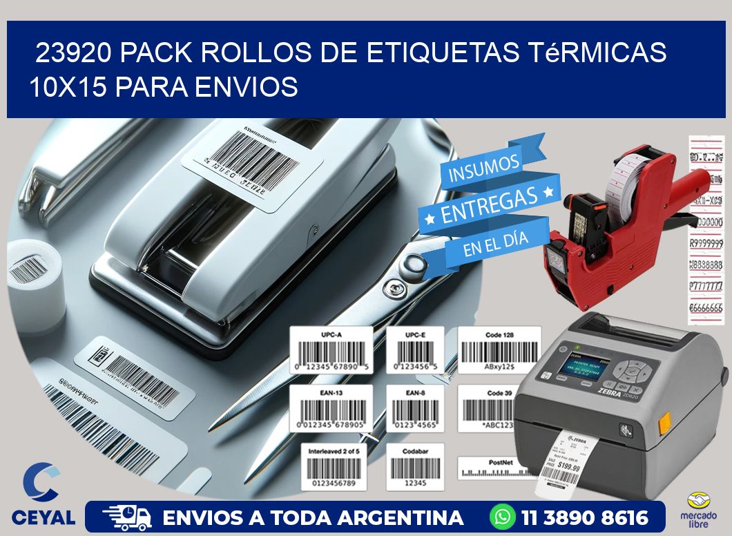 23920 pack rollos de etiquetas térmicas 10x15 para Envios
