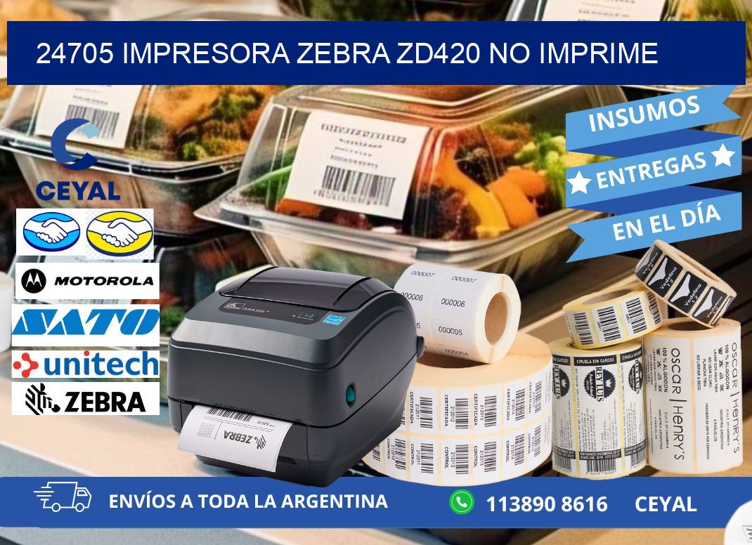 24705 Impresora Zebra ZD420 no imprime