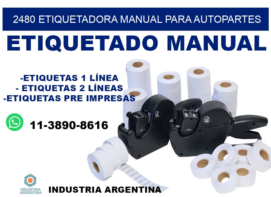 2480 etiquetadora manual para autopartes