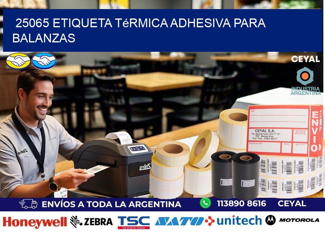 25065 Etiqueta térmica adhesiva para balanzas