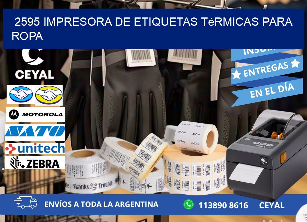 2595 impresora de etiquetas térmicas para ropa