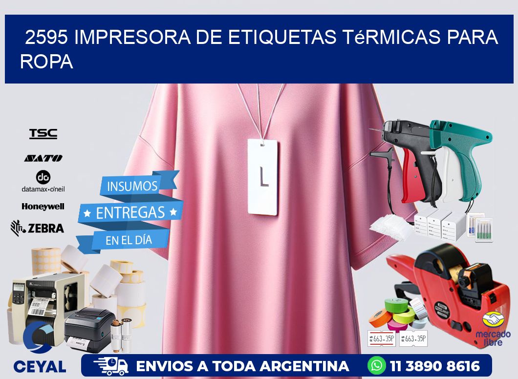 2595 impresora de etiquetas térmicas para ropa
