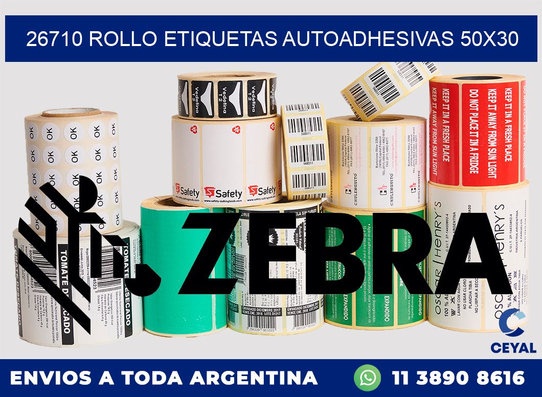26710 Rollo Etiquetas autoadhesivas 50x30
