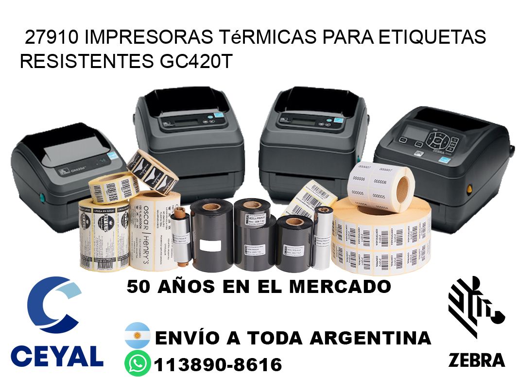 27910 impresoras térmicas para etiquetas resistentes GC420T