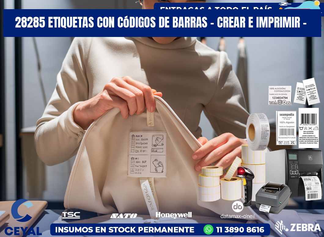28285 etiquetas con códigos de barras – Crear e imprimir –