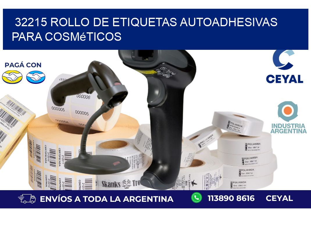 32215 rollo de etiquetas autoadhesivas para cosméticos