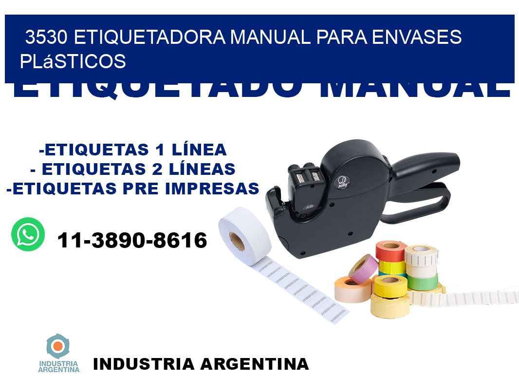 3530 etiquetadora manual para envases plásticos