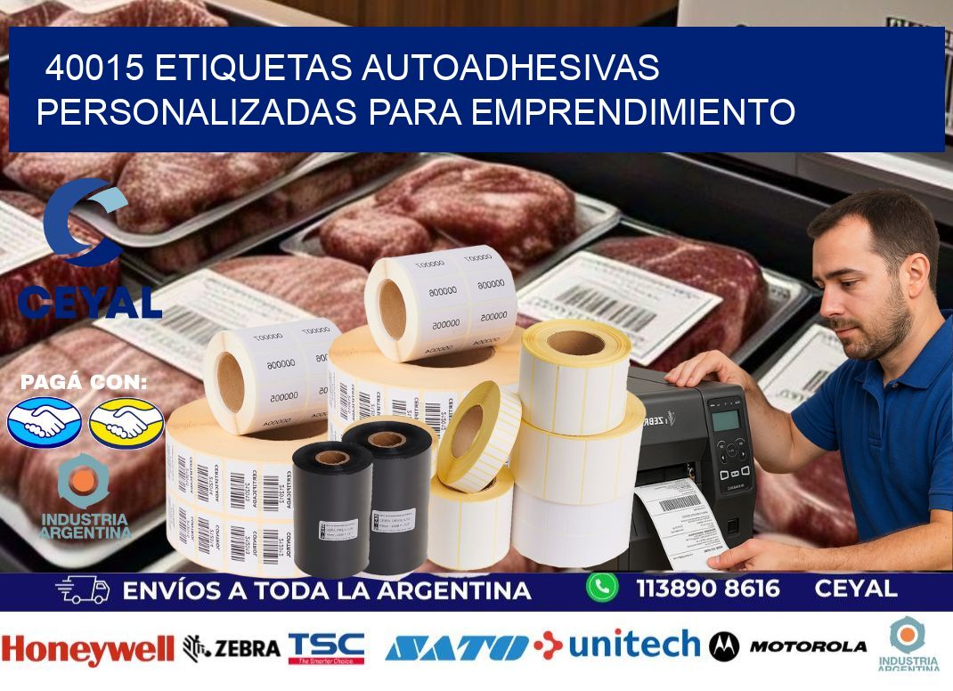 40015 etiquetas autoadhesivas personalizadas para emprendimiento