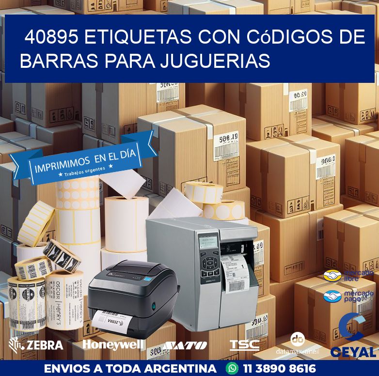 40895 etiquetas con códigos de barras para juguerias