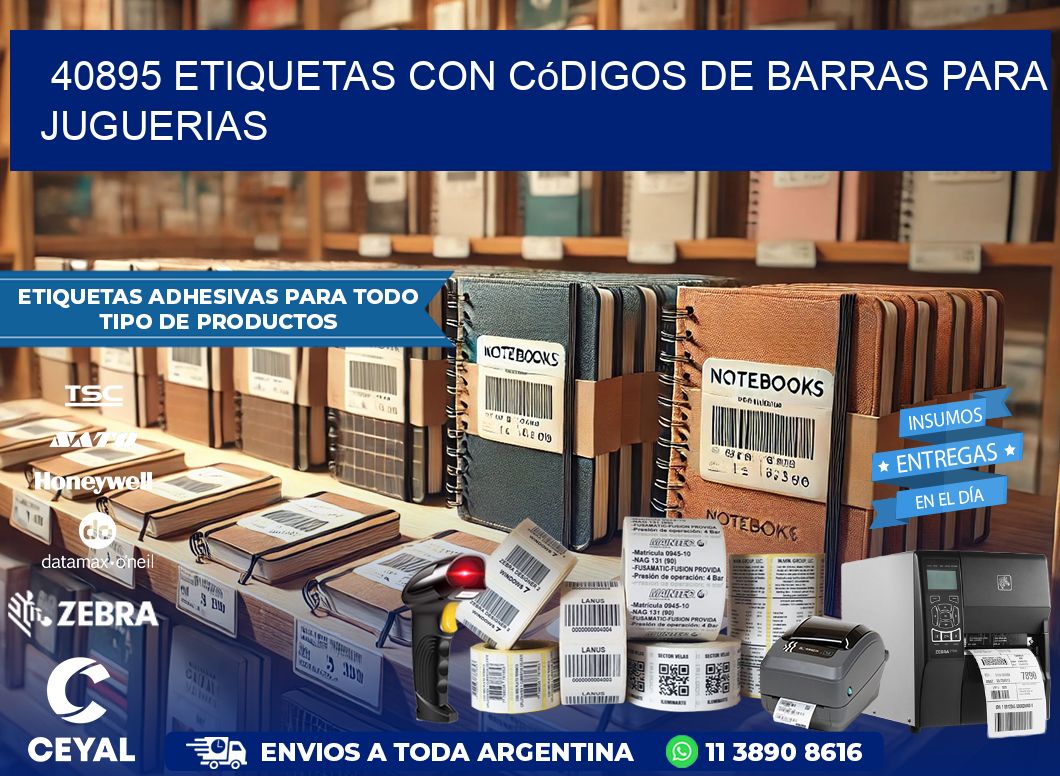 40895 etiquetas con códigos de barras para juguerias