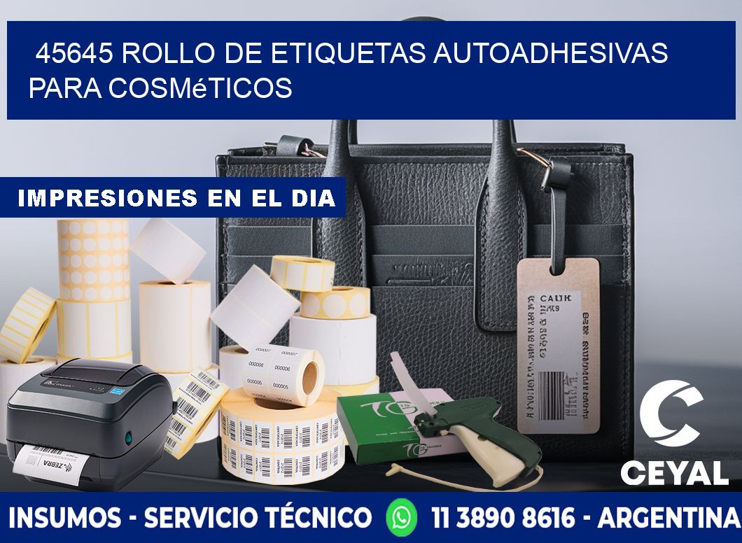 45645 rollo de etiquetas autoadhesivas para cosméticos