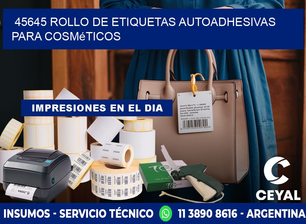45645 rollo de etiquetas autoadhesivas para cosméticos