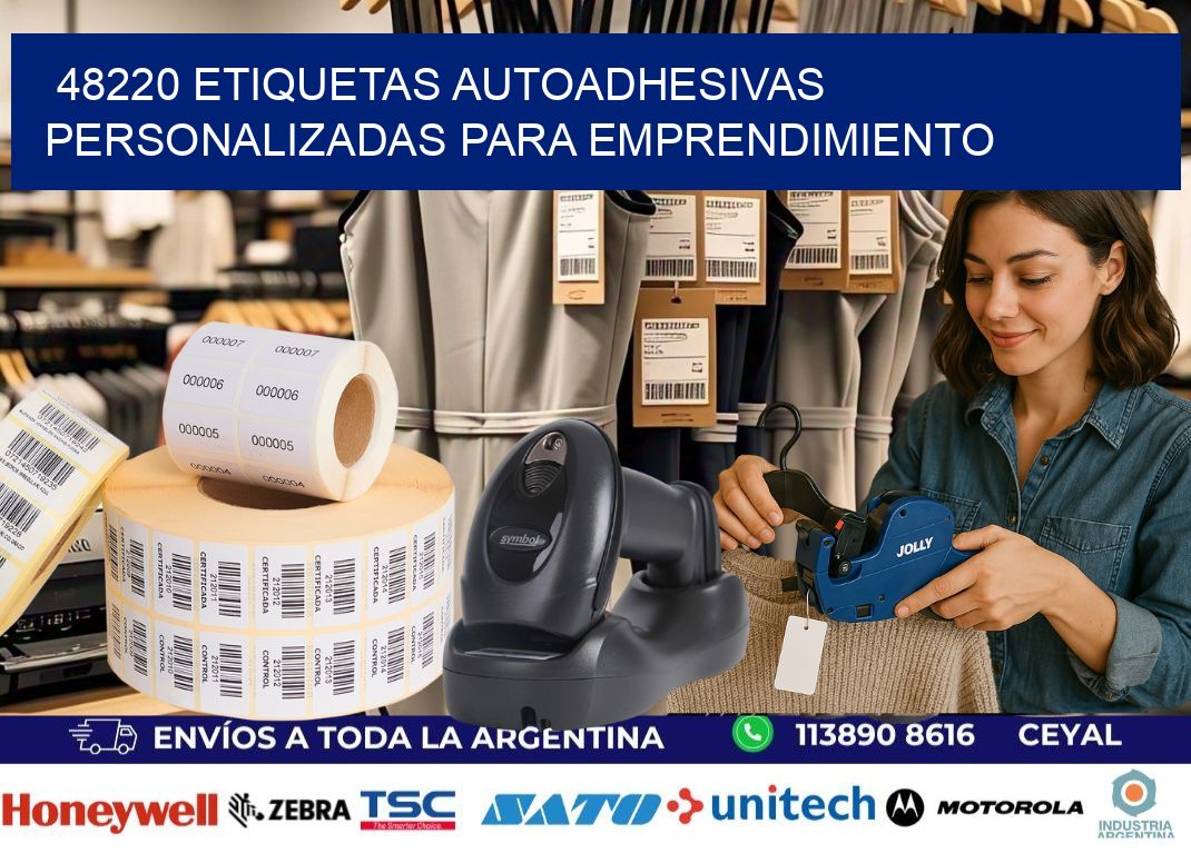 48220 etiquetas autoadhesivas personalizadas para emprendimiento