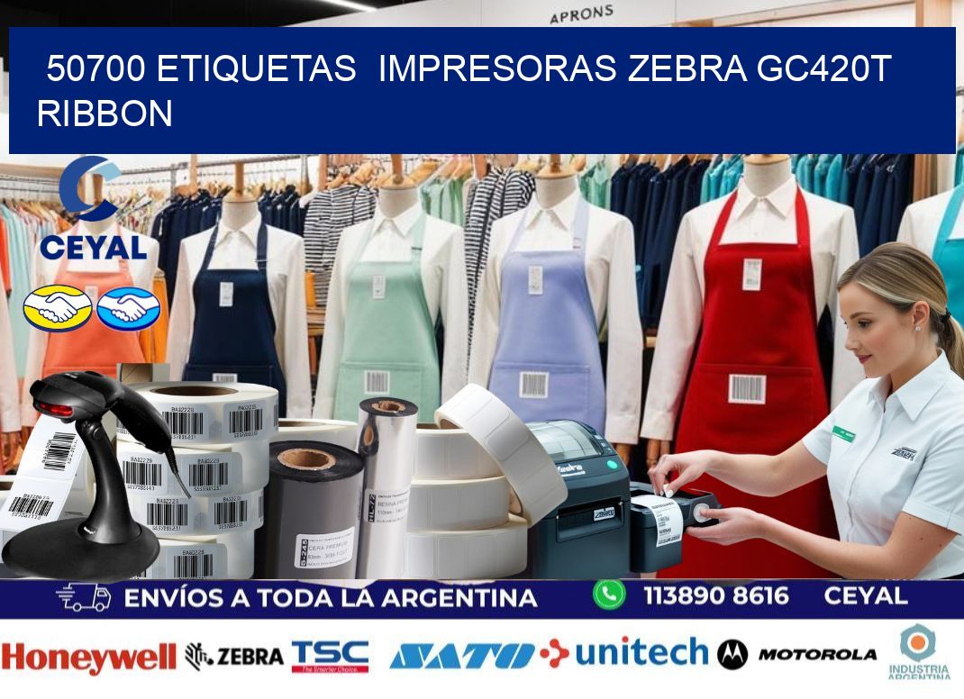 50700 etiquetas  impresoras zebra gc420t ribbon