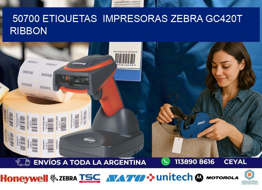 50700 etiquetas  impresoras zebra gc420t ribbon