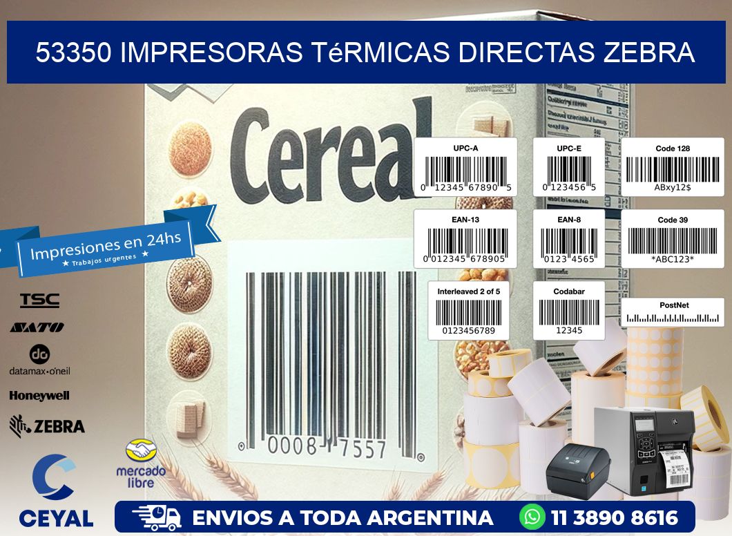 53350 impresoras térmicas directas zebra