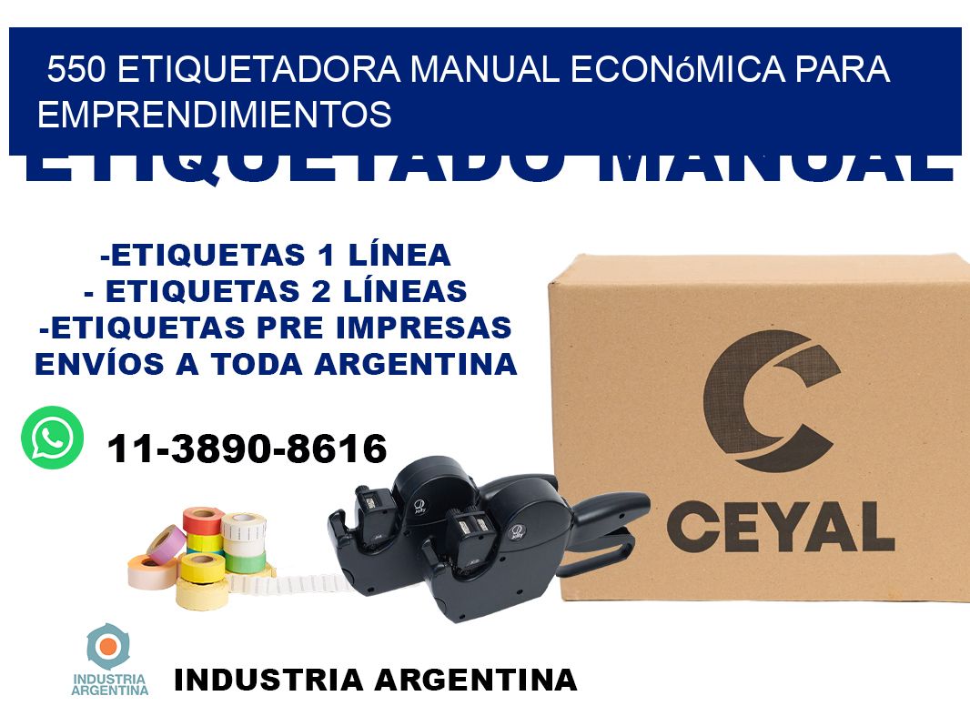 550 etiquetadora manual económica para emprendimientos