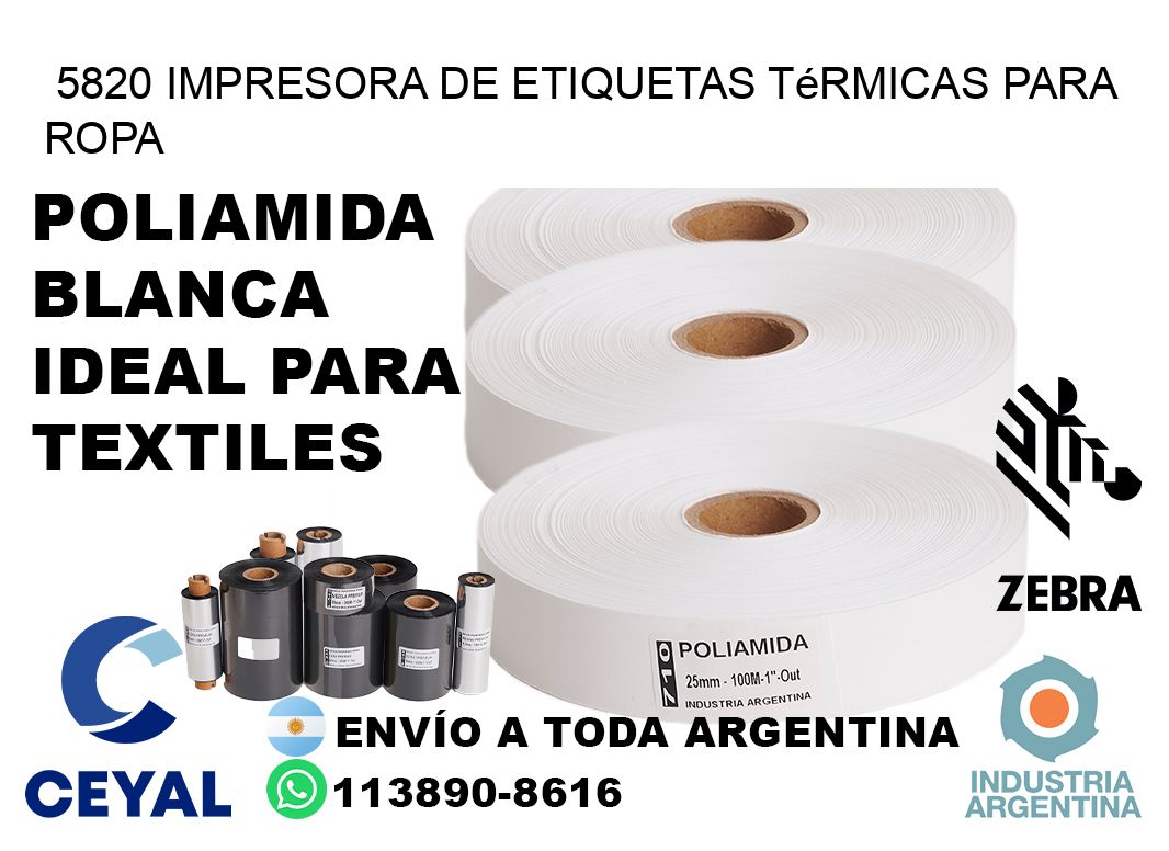 5820 impresora de etiquetas térmicas para ropa