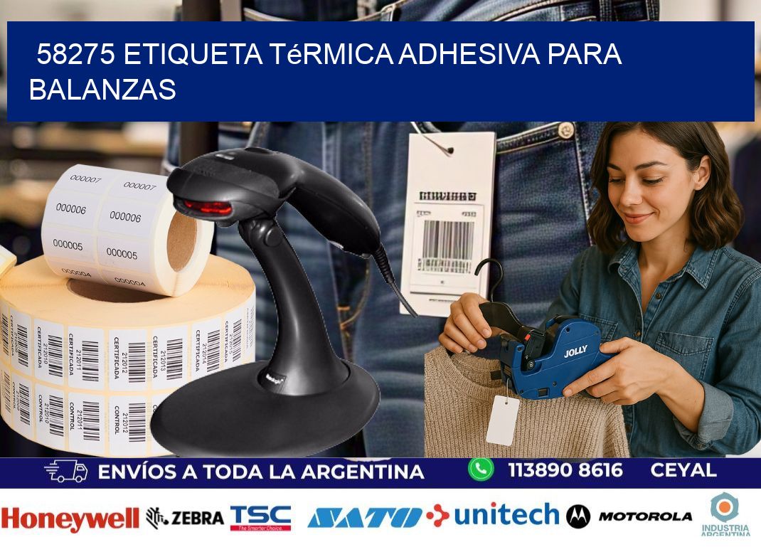 58275 Etiqueta térmica adhesiva para balanzas