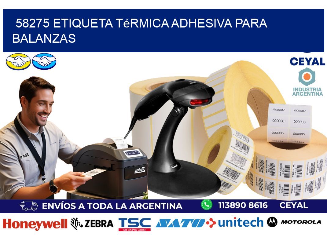58275 Etiqueta térmica adhesiva para balanzas