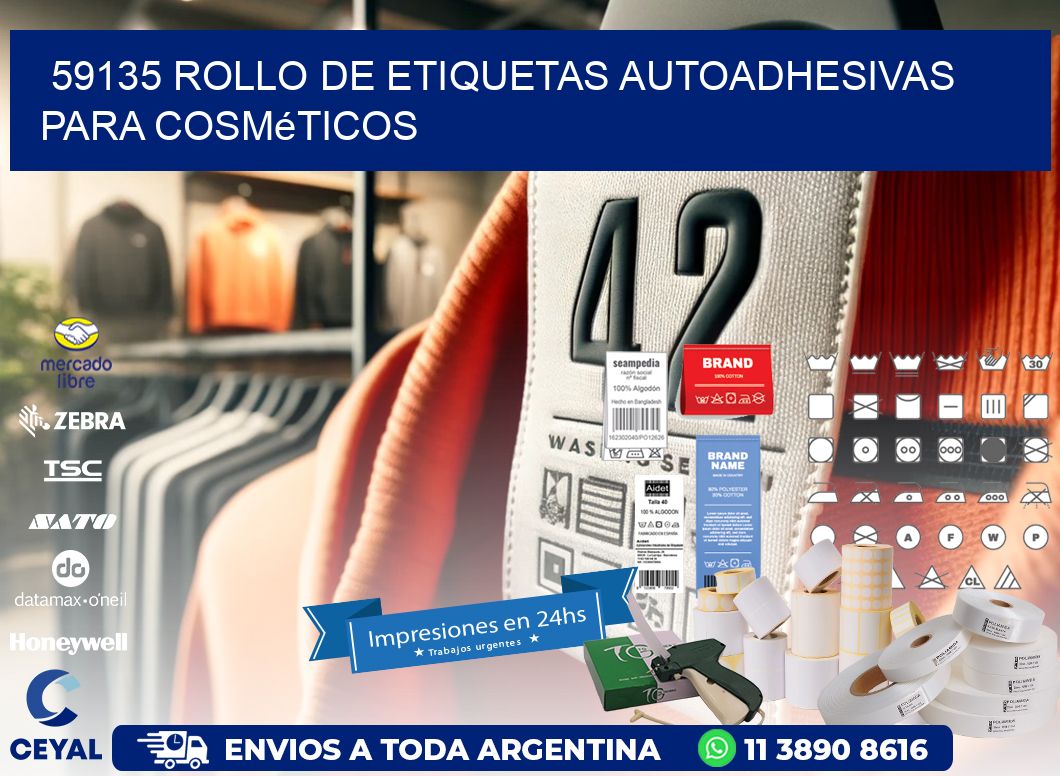 59135 rollo de etiquetas autoadhesivas para cosméticos
