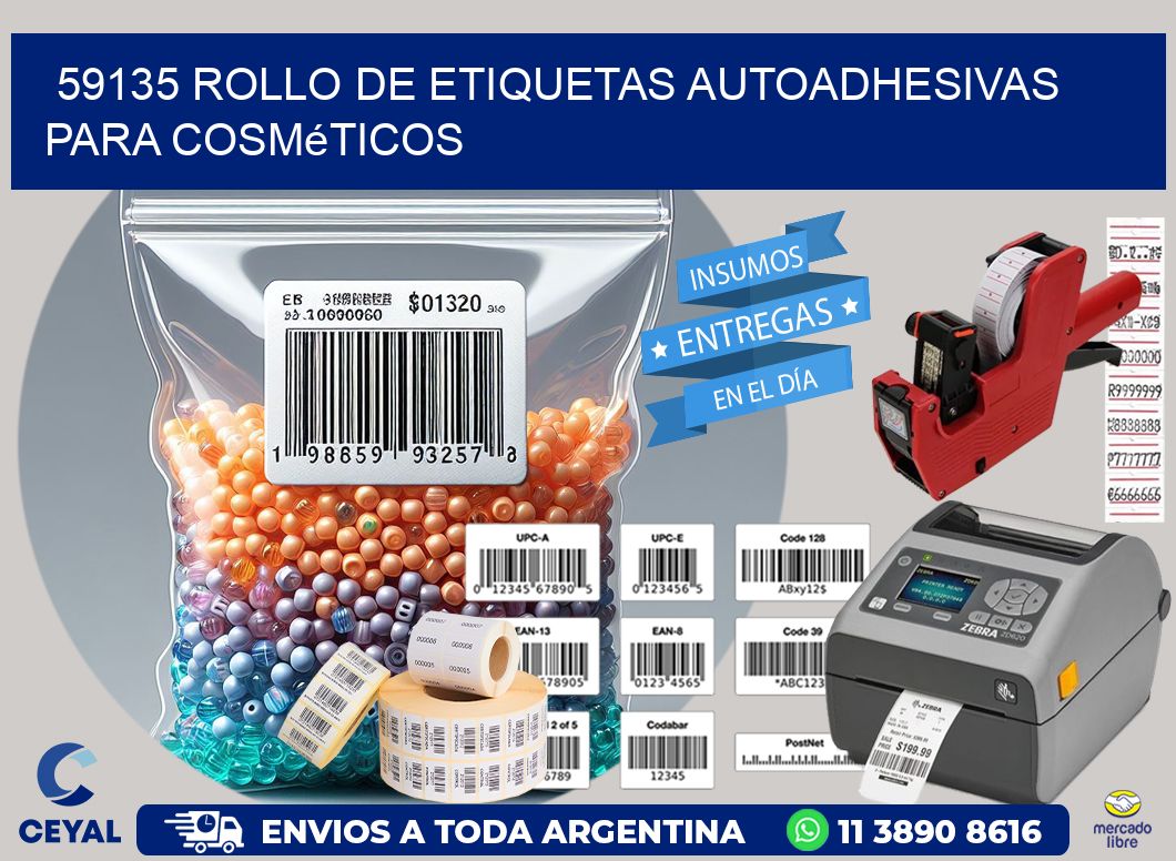 59135 rollo de etiquetas autoadhesivas para cosméticos