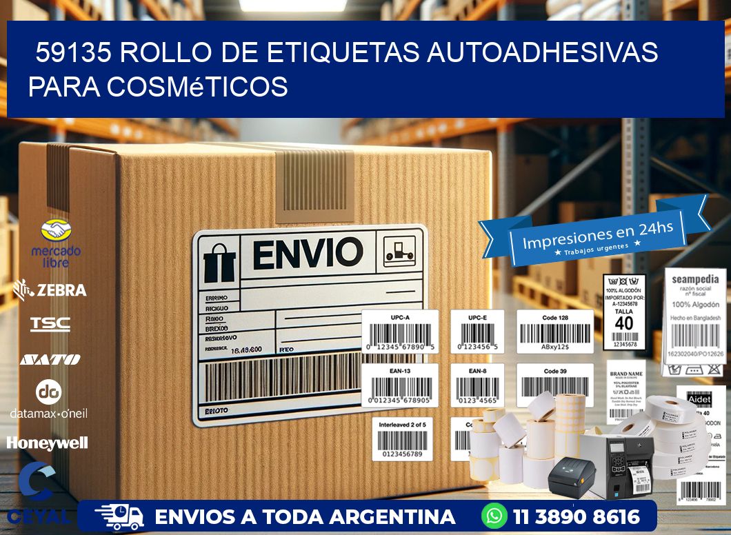 59135 rollo de etiquetas autoadhesivas para cosméticos