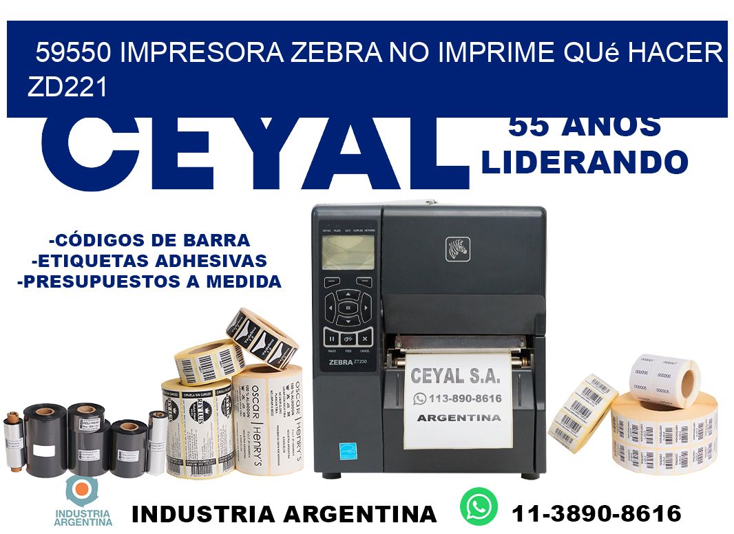 59550 impresora zebra no imprime qué hacer ZD221