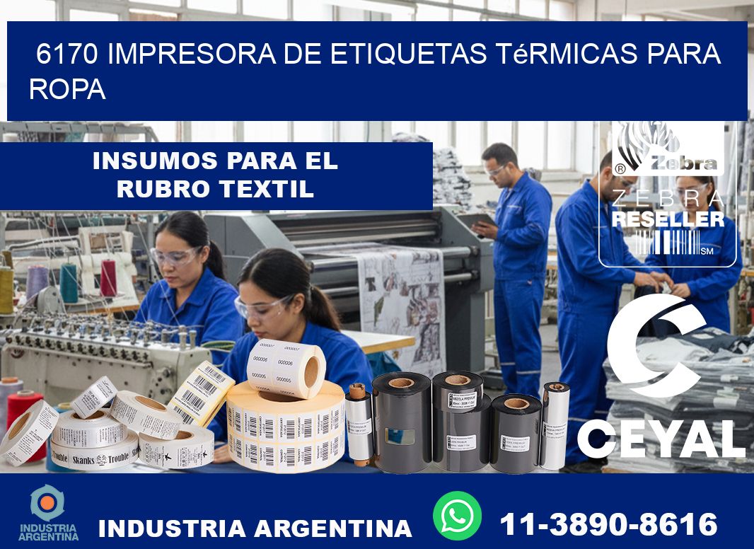 6170 impresora de etiquetas térmicas para ropa