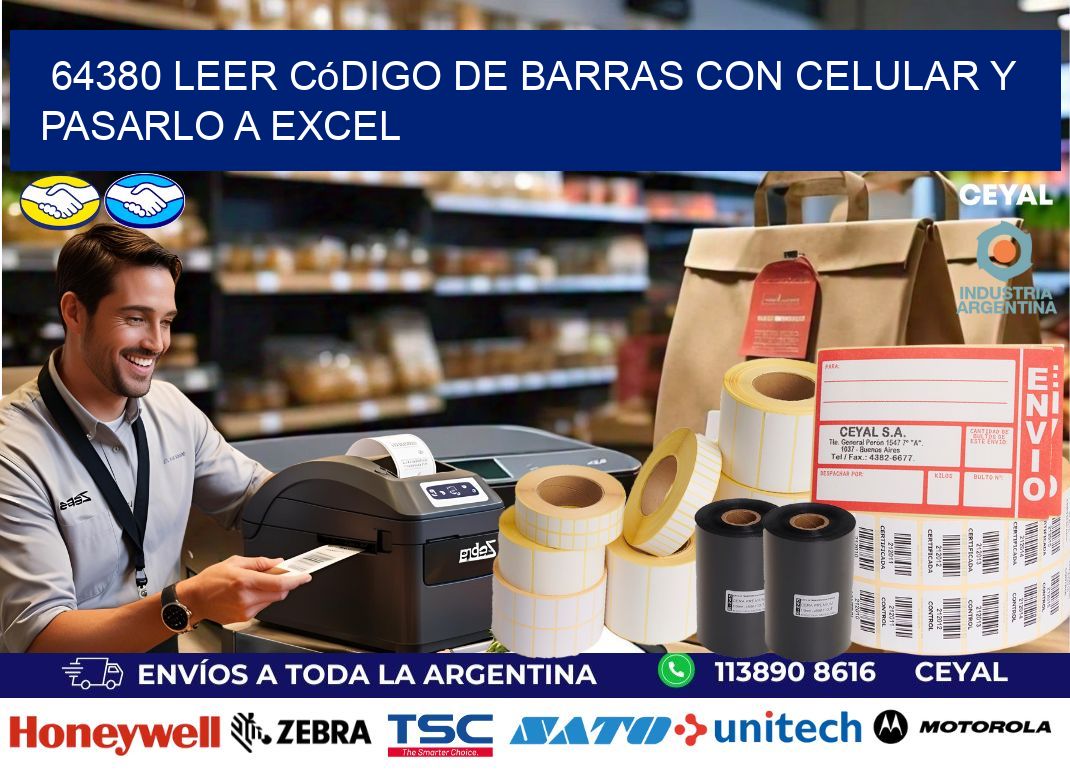 64380 Leer código de barras con celular y pasarlo a Excel