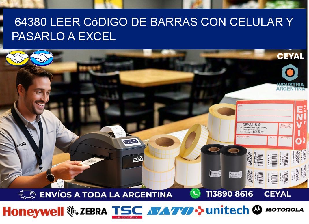 64380 Leer código de barras con celular y pasarlo a Excel