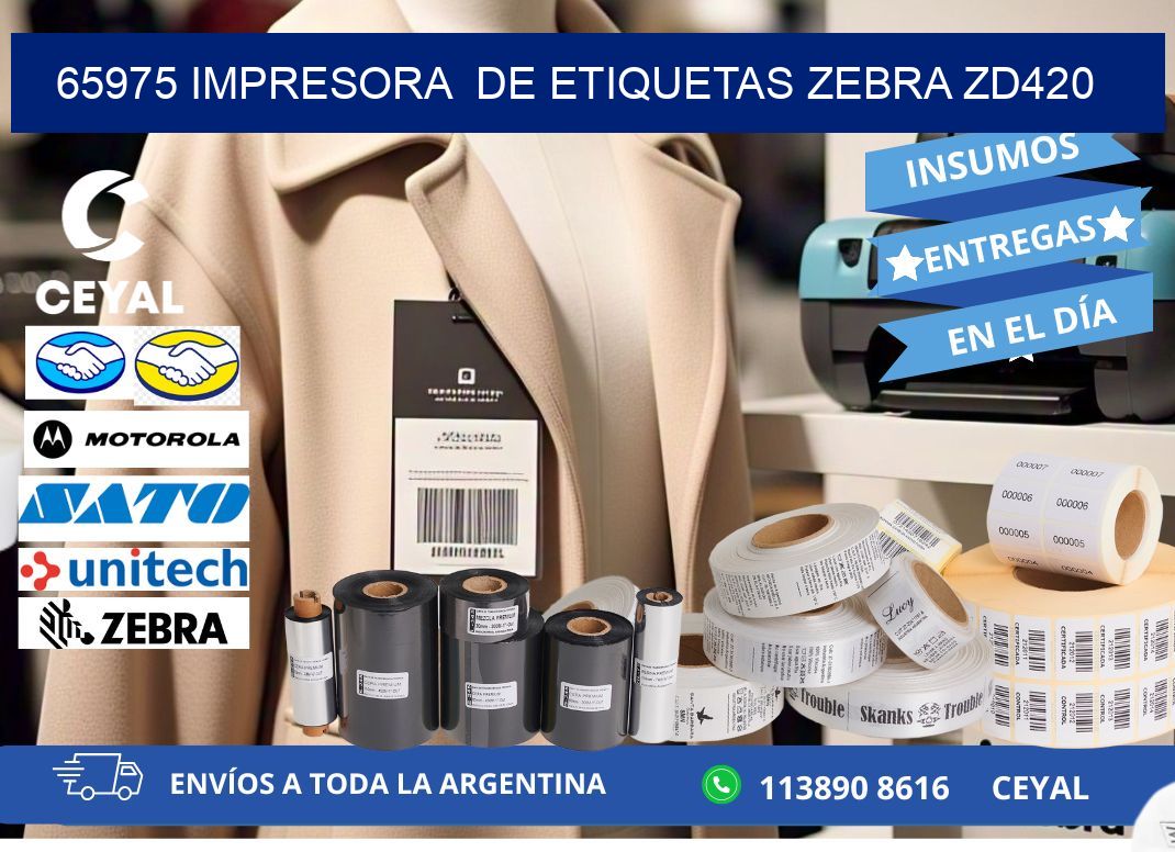 65975 impresora  de etiquetas Zebra ZD420
